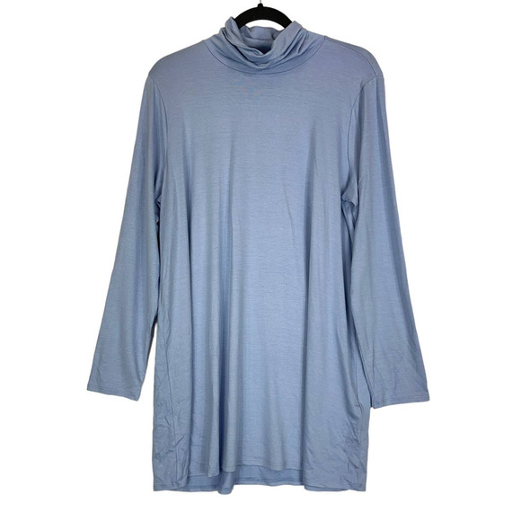 Eileen Fisher Tops - Eileen Fisher top light blue scrunch neck turtleneck tunic